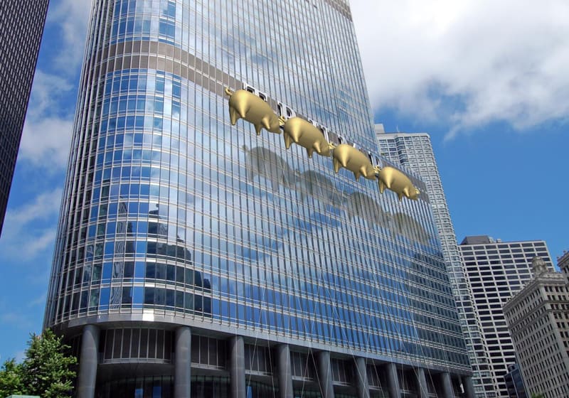 Flying Pigs on Parade:  A Chicago River Folly