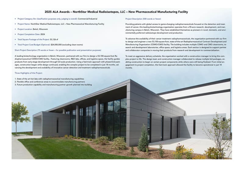 NorthStar Medical Radioisotopes, LLC – New Pharmaceutical Manufacturing
