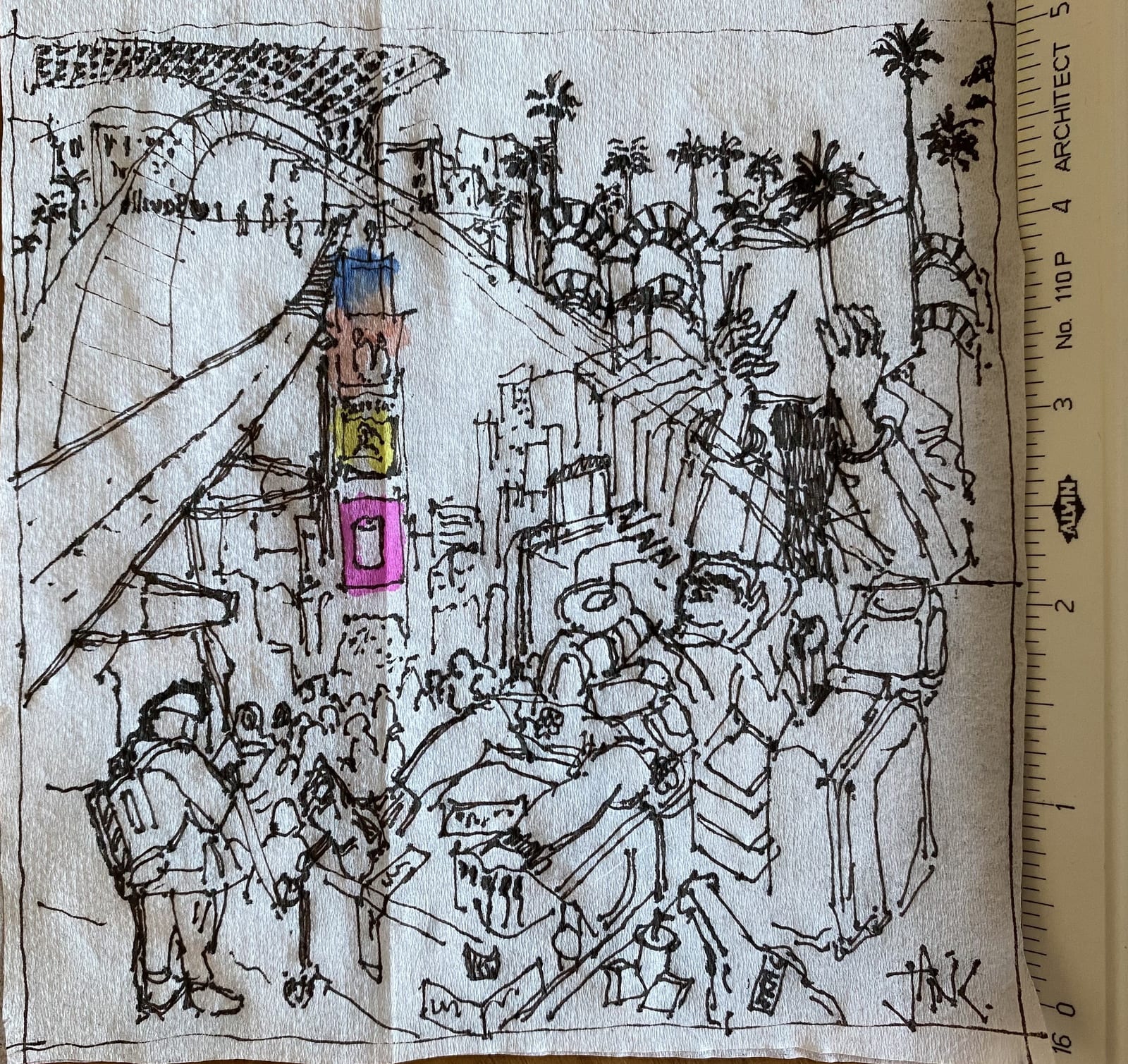 Napkin sketch by Jan Concepcion