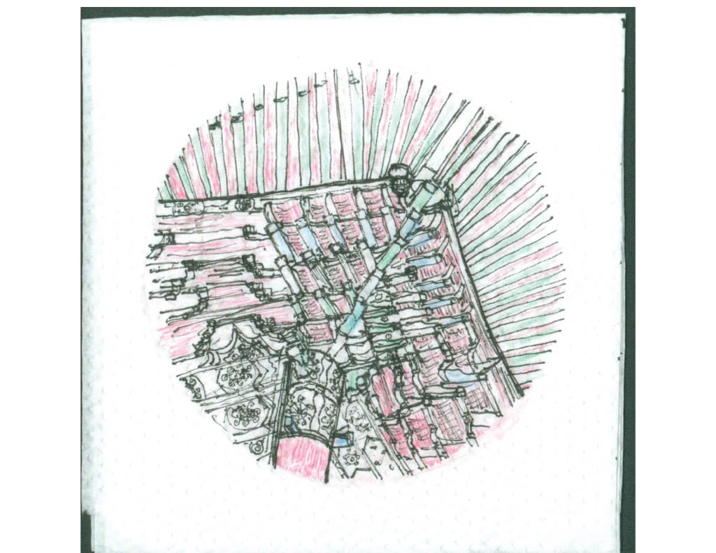 Napkin sketch by Meng-Che Tsai